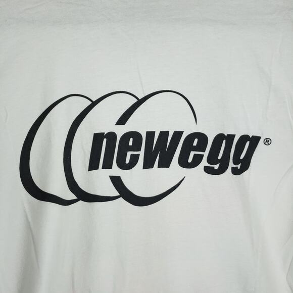 Newegg Men's Rainbow Tiger Graphic T-Shirt Sz XL IT Tech PC Master Race White - Picture 5 of 8